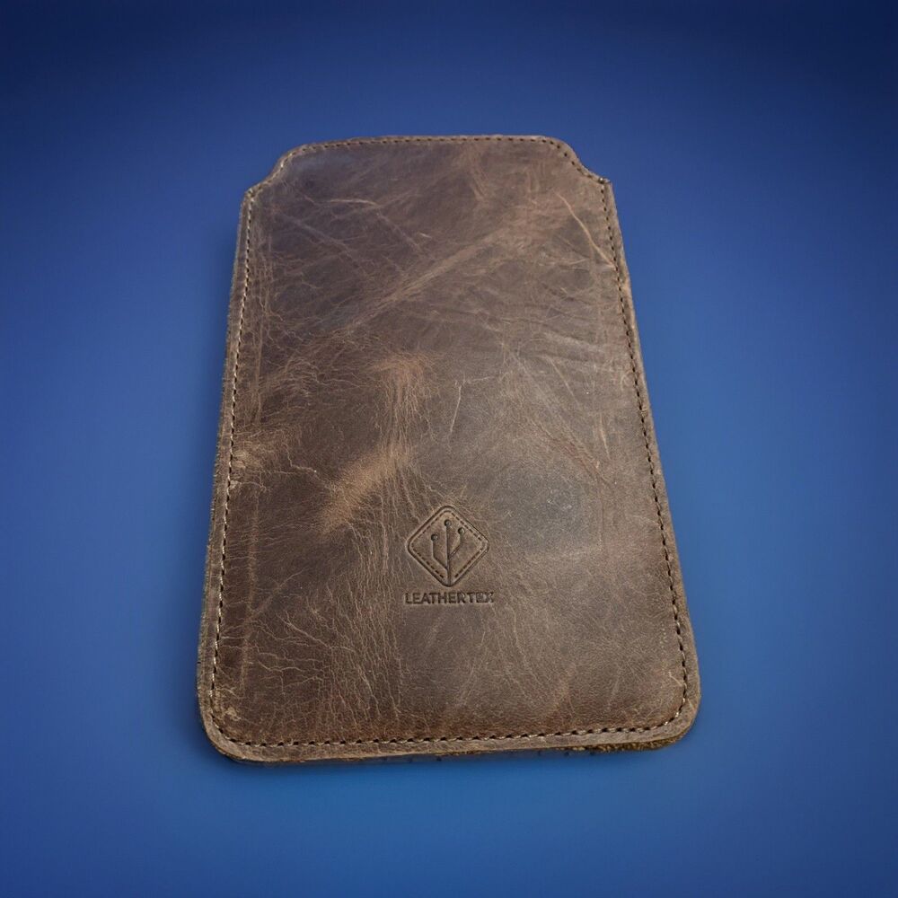 LeatherTex Slide In Wallet- Bourbon Brown